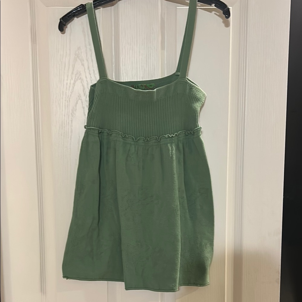 Old Navy Green Ribbed Tank Top